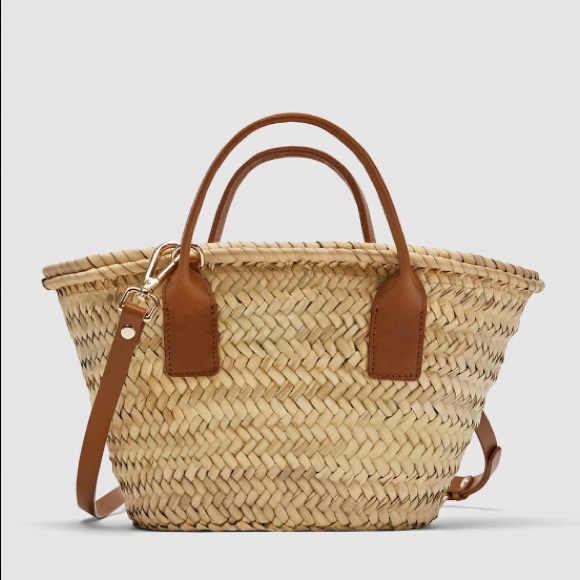 NWT Zara Mini Tote with Leather - Picture 4 of 8